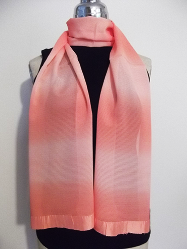 Coral gradation scarf