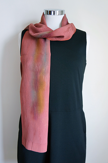 Sachiko - Shiny Rosy Red Silk Scarf - j-okini - Products from Japan