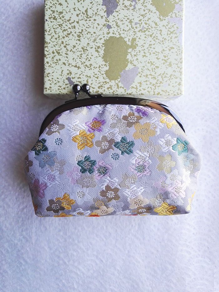Kimono Wallet Pouch Light Grey - j-okini - Products from Japan