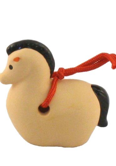 Japanese zodiac sign pottery bell horse