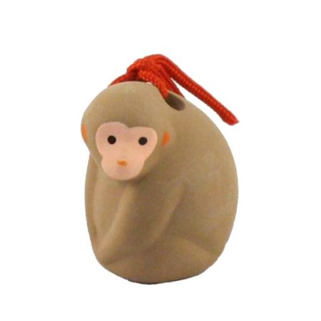 Japanese zodiac sign pottery bell monkey 3
