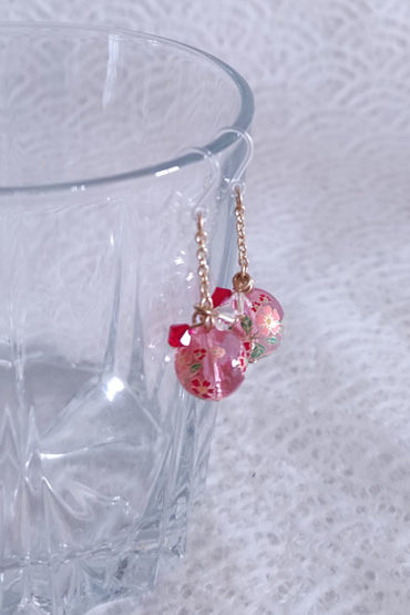 Temari-earrings-pink-2