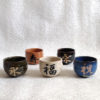 5 Sake Cup Set | Lucky words