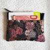 Kimono-wallet-(small)-with-Zip-Black-Sakura