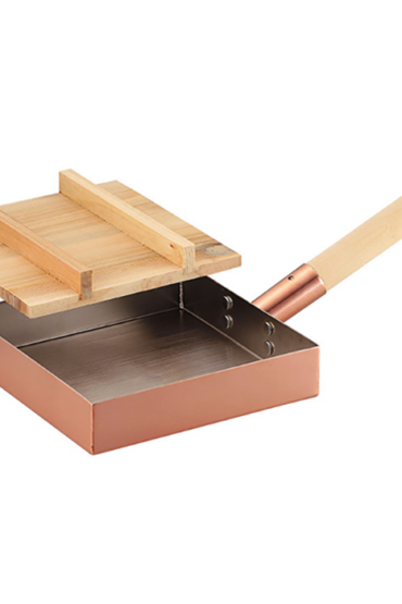 Takumi Pure Copper Tamagoyaki Nabe with a lid