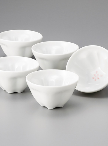 Sakura Shaped Teacups Mino ware j-okini malta