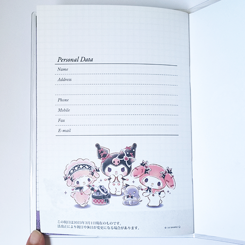 2024 Kuromi Schedule book B6 j-okini malta