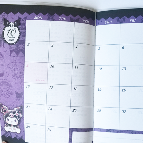 2024 Kuromi Schedule book B6 j-okini malta