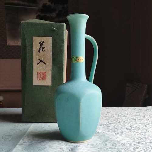 Vintage Kiyomizu ware Vase j-okini malta