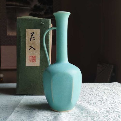 Vintage Kiyomizu ware Vase j-okini malta