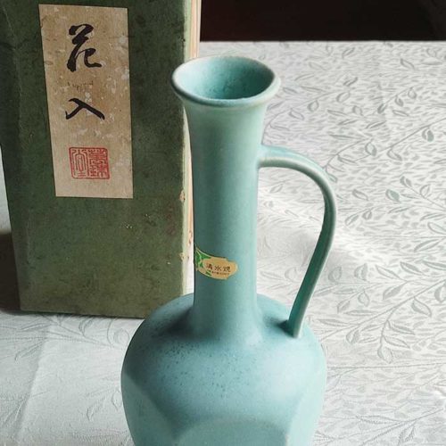 Vintage Kiyomizu ware Vase j-okini malta