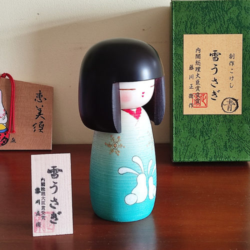 Kokeshi doll Yuki Usagi | Blue