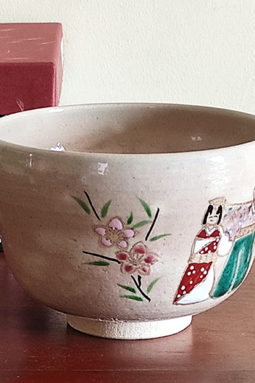 Kiyomizu-ware Handmade Matcha bowl Hina dolls j-okini Malta