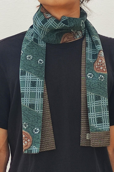 Handamde Kimono Scarf Wool | Daruma