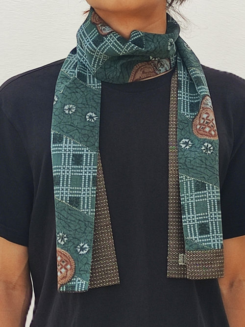 Handamde Kimono Scarf Wool | Daruma