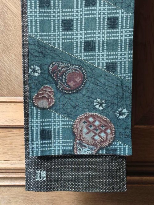 Handamde Kimono Scarf Wool | Daruma