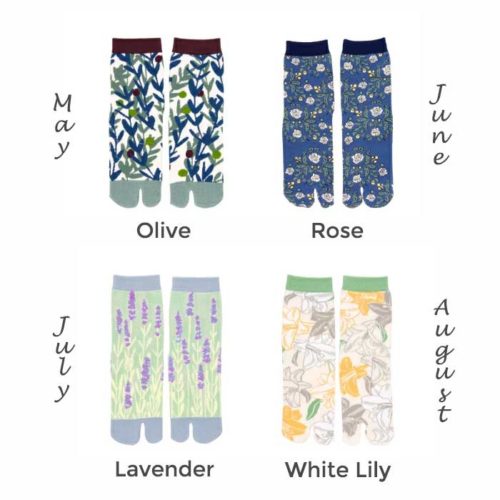 Birth Month Flower Tabi Socks j-okini malta