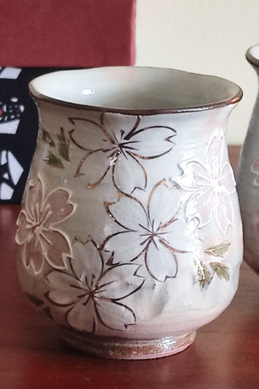 Handmade Yunomi Tea Cups Pair Icchin Sakura j-okini Malta