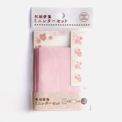 Washi Mini Letter Set Pink Japanese stationeries j-okini Malta