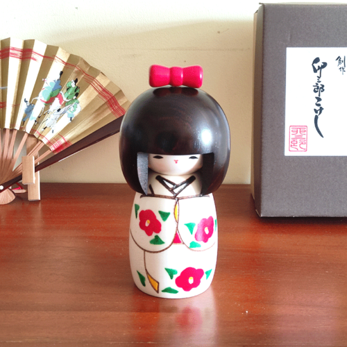 Handmade Kokeshi doll Ribbon j-okini Malta