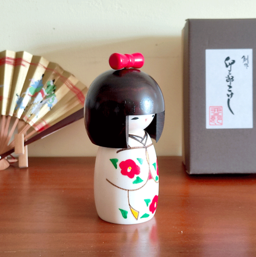 Handmade Kokeshi doll Ribbon j-okini Malta