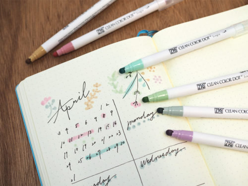 Kuretake ZIG Clean Color Dot 6 Color Set | Mild Smoky Versatile and Fun Dot Markers A delightful collection of markers designed to bring a touch of creativity and fun to your artwork, journaling, and note-taking. Each marker in this set features a unique dot core that is both elastic and versatile, allowing you to create a variety of dot sizes and shapes with ease. Create with Precision With the dot core side, you can effortlessly draw dots ranging from a maximum diameter of about 5mm to a minimum diameter of about 1mm. The elasticity of the dot core also enables you to create charming droplets, adding a playful element to your designs. Smooth and Consistent Lines These markers use water-based pigment ink, ensuring that your colors remain vibrant and do not bleed easily, even when layered over other colors. This makes them perfect for detailed work and layering techniques. Perfect for Journals and Notebooks The mild colors in this set are ideal for marking notebooks and journals, providing a subtle yet beautiful touch to your notes and entries. The gentle hues are easy on the eyes and add a sophisticated flair to your writing. Colours:  201　ペールローズ Pale rose 602　オートミール Oatmeal 805　ウィステリア Wisteria 407　ペールターコイズ Pale Turquoise 408　ペールモス Pale moss 409　グレイッシュグリーン Grayish green Available at j-okini.com in Malta