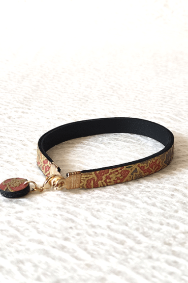Floral Mist – Handmade Kyo-Yuzen Leather Bracelet