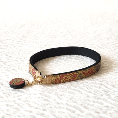 Floral Mist – Handmade Kyo-Yuzen Leather Bracelet