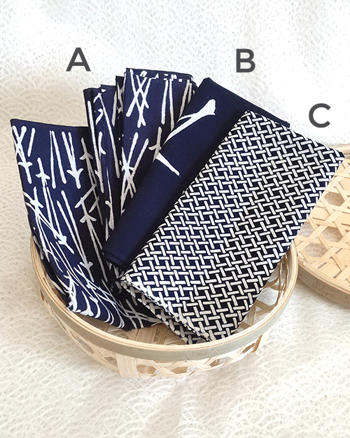 Traditional Chusen-Dyed Tenugui Towel, Originally crafted for Kendo practitioners to wrap around their heads. longer than standard tenugui, offering versatile use with a unique touch of Japanese craftsmanship. Each towel is hand-dyed using the traditional Chusen technique, with all designs featuring the classic deep blue color known as 紺色 Koniro, a timeless symbol of Japanese tradition. Available at j-okini.com in Malta