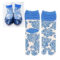 Japanese Tabi socks in blue and cream with a design of peonies Available at j-okini.com in Malta