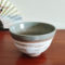 Mino ware Matcha bowl with grey glaze and Hakeme white brush-stroked design over red clay. Traditional wan-nari shape, handcrafted in Japan. Available at j-okini.com in Malta