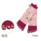 Stylish 5-toe socks, featuring a charming sakura or cherry design on each toe. With a light pink and wine red color scheme.