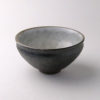 Mino ware Tenmoku Matcha bowl in grey tone, featuring a smooth interior, rough-textured exterior, and a traditional curved rim. Available at j-okini.com in Malta