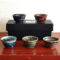 A set of five uniquely glazed Japanese sake cups, each with a different color and finish. Perfect for entertaining or gifting. Made in Japan. Available at j-okini.com in Malta