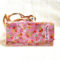 Hana Chirimen Kimono Wallet in pink, crafted from traditional Kyoto Chirimen fabric with delicate sakura patterns. Available at j-okini.com in malta